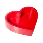 Molde de Silicone Vaso Coração Decorativo Artesanato Resina Gesso Cimento