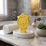Molde de Silicone Relógio Personagem Infantil para Sabonete Vela Resina Gesso Artesanato Decoração Lembrancinha