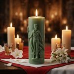 Molde de Silicone Exu Tranca Rua Vela de Orixá Umbanda Candomblé Rituais Oferendas