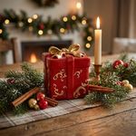 Molde de Silicone Caixa de Presente Natalino Para Sabonete Vela Resina Gesso Artesanato Decoração Lembrancinha