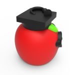 Molde de Silicone Maçã com Óculos para Velas Sabonetes Artesanato Decoração Lembrancinha Tema Dia dos Professores