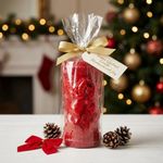 Molde de Silicone Vela Cilindrica de Natal Laço e Guirlanda