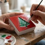 Molde de Silicone Quadrada Árvore de Natal Para Sabonete Vela Resina Gesso Artesanato Lembrancinha Decoração
