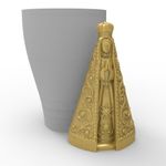 Molde de Silicone Nossa Senhora Aparecida Detalhado Para Vela Sabonete Resina Gesso Decoração Biscuit Artesanato Religioso