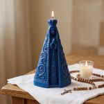 Molde de Silicone Nossa Senhora Aparecida Detalhado Para Vela Sabonete Resina Gesso Decoração Biscuit Artesanato Religioso