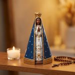 Molde de Silicone Nossa Senhora Aparecida Detalhado Para Vela Sabonete Resina Gesso Decoração Biscuit Artesanato Religioso
