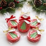 Molde de Silicone Redondo Pinheiro de Natal Para Sabonete Vela Resina Gesso Artesanato