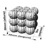 Molde de Silicone Cubo de Abóboras Halloween – Ideal para Artesanato, Lembrancinha, Resina, Velas e Sabonetes 