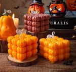 Molde de Silicone Cubo de Abóboras Halloween – Ideal para Artesanato, Lembrancinha, Resina, Velas e Sabonetes 