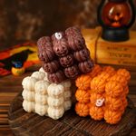 Molde de Silicone Cubo de Abóboras Halloween – Ideal para Artesanato, Lembrancinha, Resina, Velas e Sabonetes 