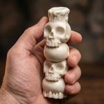 Molde Silicone Caveira Empilhada Para Vela, Sabonete, Halloween, Decoração Gótica, Artesanato, Gesso e Resina