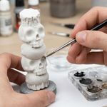 Molde Silicone Caveira Empilhada Para Vela, Sabonete, Halloween, Decoração Gótica, Artesanato, Gesso e Resina