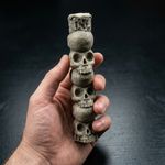 Molde Silicone Caveira Empilhada Para Vela, Sabonete, Halloween, Decoração Gótica, Artesanato, Gesso e Resina