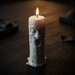 Forma de Silicone Halloween Vela do Medo Artesanal para Decoração Assustadora Dia das Bruxas Sabonetes Velas Resina Gesso