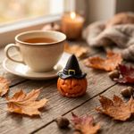 Molde de Silicone Abóbora Halloween com Chapéu – Ideal para Velas, Sabonetes, Decoração, Lembrancinha e Artesanato