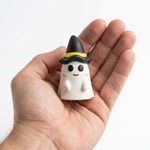 Molde de Silicone Fantasma com Chapéu para Velas Artesanais, Sabonetes, Gesso e Decoração de Halloween