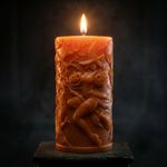 Molde de Silicone Vela 7 Dias Halloween Bruxa na Vassoura Reutilizável para Parafina Cera de Soja Glicerina Resina