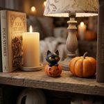 Molde de Silicone Gato Saindo da Abobora Halloween Dia das Bruxas para Vela Resina Gesso Artesanato
