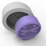 Molde de Silicone Libélula Oval 3D para Sabonetes Velas Gesso Resina