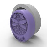 Molde de Silicone Libélula Oval 3D para Sabonetes Velas Gesso Resina