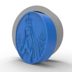 Molde de Silicone Topo de Vela Nossa Senhora Aparecida Gesso Resina Artesanato Decoração Lembrancinha Sabonete Religioso