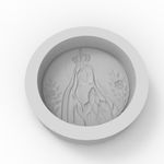Molde de Silicone Topo de Vela Nossa Senhora Aparecida Gesso Resina Artesanato Decoração Lembrancinha Sabonete Religioso
