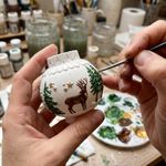 Molde de Silicone Bola Bolinha De Natal 3D com Cenário de Cervo e Floresta Artesanato Lembrancinha Vela Decoração Gesso Sabonete