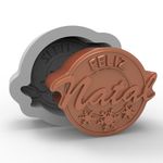 Molde de Silicone Feliz Natal com Flocos