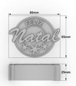 Molde de Silicone Feliz Natal com Flocos