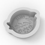 Molde de Silicone Feliz Natal com Flocos