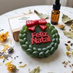 Molde de Silicone Guirlanda Feliz Natal Decorativa Lembrancinha Sabonete Gesso Vela