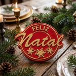 Molde de Silicone Feliz Natal com Flocos Decoração Lembrancinha Vela Sabonete Gesso Resina