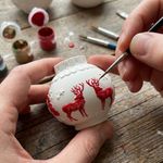 Molde de Silicone Enfeite Bola Bolinha de Natal Renas  Lembrancinha Vela Decoração Gesso Sabonete