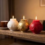 Molde de Silicone Enfeite Bola Bolinha de Natal Renas  Lembrancinha Vela Decoração Gesso Sabonete