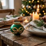 Molde de Silicone Enfeite Bola Bolilnha de Natal Luxo com Laços Realistas Artesanato Lembrancinha Vela Decoração Sabonete
