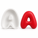 Molde de Silicone Alfabeto Bubble Completo 26 Letras Artesanato Decoração Lembrancinha Sabonete Vela Gesso