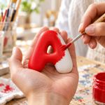 Molde de Silicone Alfabeto Bubble Completo 26 Letras Artesanato Decoração Lembrancinha Sabonete Vela Gesso