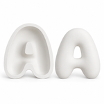 Molde de Silicone Alfabeto Bubble Completo 26 Letras Artesanato Decoração Lembrancinha Sabonete Vela Gesso