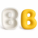 Molde de Silicone Alfabeto Bubble Completo 26 Letras Artesanato Decoração Lembrancinha Sabonete Vela Gesso