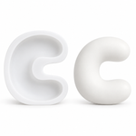 Molde de Silicone Alfabeto Bubble Completo 26 Letras Artesanato Decoração Lembrancinha Sabonete Vela Gesso