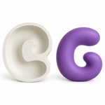 Molde de Silicone Alfabeto Bubble Completo 26 Letras Artesanato Decoração Lembrancinha Sabonete Vela Gesso