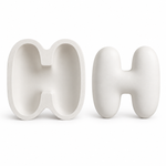 Molde de Silicone Alfabeto Bubble Completo 26 Letras Artesanato Decoração Lembrancinha Sabonete Vela Gesso