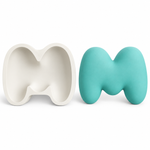 Molde de Silicone Alfabeto Bubble Completo 26 Letras Artesanato Decoração Lembrancinha Sabonete Vela Gesso