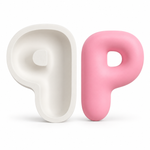 Molde de Silicone Alfabeto Bubble Completo 26 Letras Artesanato Decoração Lembrancinha Sabonete Vela Gesso
