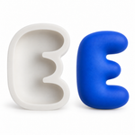 Molde de Silicone Alfabeto Bubble Completo 26 Letras Artesanato Decoração Lembrancinha Sabonete Vela Gesso
