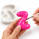 Molde de Silicone Alfabeto Bubble Completo 26 Letras Artesanato Decoração Lembrancinha Sabonete Vela Gesso