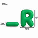 Molde de Silicone Alfabeto Bubble Completo 26 Letras Artesanato Decoração Lembrancinha Sabonete Vela Gesso