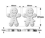 Molde de Silicone Casal Biscoito Natalino Gingerbread para Sabonete Artesanato Lembrancinha Decoração Gesso Biscuit Resina
