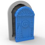 Molde de Silicone Porta Decorada de Natal Para Sabonete Vela Resina Gesso Artesanato Decoração Lembrancinha