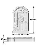 Molde de Silicone Porta Decorada de Natal Para Sabonete Vela Resina Gesso Artesanato Decoração Lembrancinha
